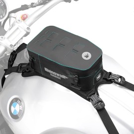 Rhinowalk Motorcycle Tank Bag Hard Shell Waterproof Expandable Motorcycle Seat Storage Bag 15-18L Motorbike Luggage Bag Backpack