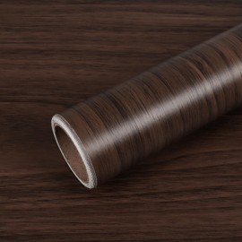VEELIKE 15.7" x 118" Mid Century Walnut Wood Grain Contact Paper Wood Contact Paper Peel and Stick Countertops Waterproof Wood Wallpaper Removable Adhesive Wood Vinyl Wrap for Desk Cabinets Furniture
