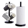 Premier Housewares Black Kitchen Roll Holder Free Standing | Stylish