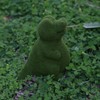 Flocked Animal Statue European Style Handcrafted Resin Simulation Moss Flocked