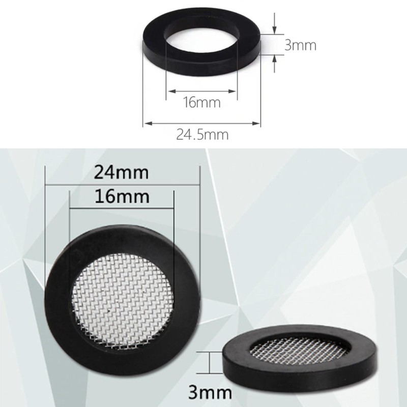 6 Pack 24MM Shower Head Filter Gasket + 6 Pack