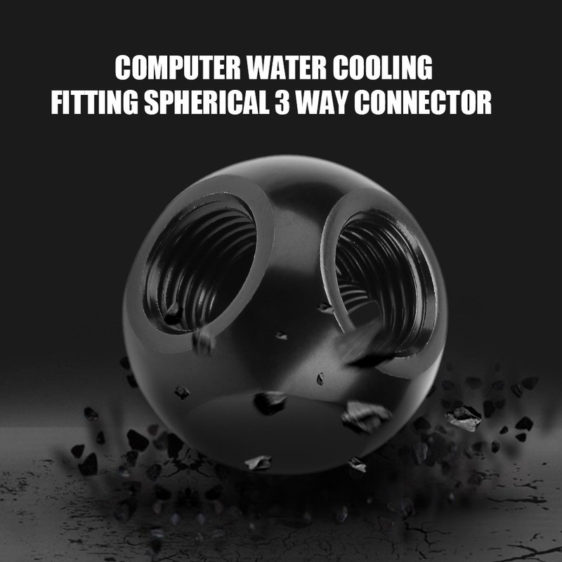 Richer-R Water Cooling Connector,2 Colors Computer Water Cooling Fitting Spherical