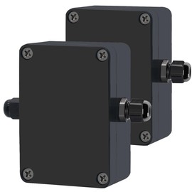 Otdorpatio Project BoxI P67 Outdoor Waterproof box Electronic Junction Box with 15A 600V Barrier Terminal 1IN/1Out Electrical Boxes Black with Fixed Ear 3.3x2.3x1.3 inch