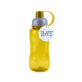 AKEDE Sports Water Bottle - Water Bottle With Ice Core - Leakproof Water Bottle - 700 Ml - Virgin Food Grade Plastic - Water Bottle Kids - Drinks Bottle - Assorted Colours (Yellow)
