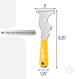 Bates- Paint Scraper, 10 in 1 Painters Tool, Yellow Handle Paint Scrapers for Wood, Painters Tool, Painters Knife, Paint Scraper for Painting, Putty Knife, Metal Scraper, Spackle Knife, Putty Scraper
