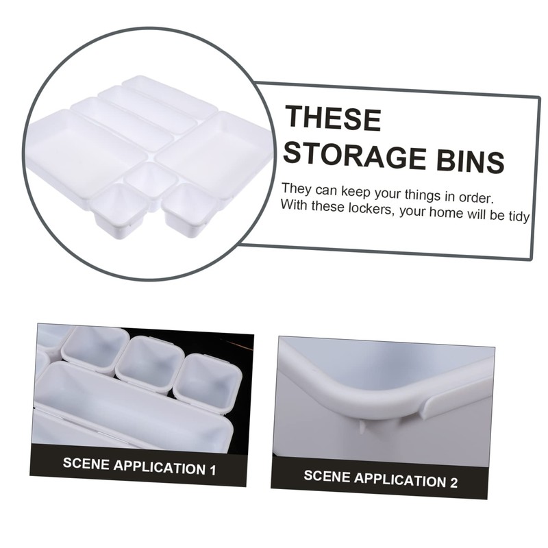Beavorty 8pcs Storage Boxes for Home Organization Versatile Sundries Containers
