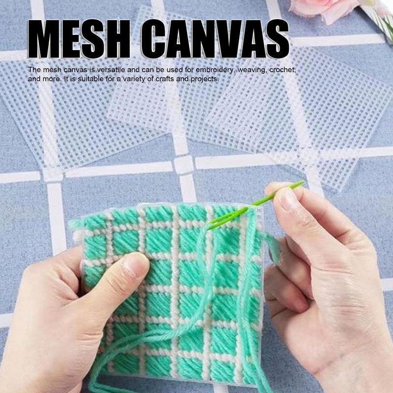 Latch Hook Canvas, Mesh Canvas Sheets Blank Rug Hooking Mesh