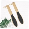 Healeved 2pcs Double-sided Wooden Foot Rubbing Tool Exfoliator for Dead