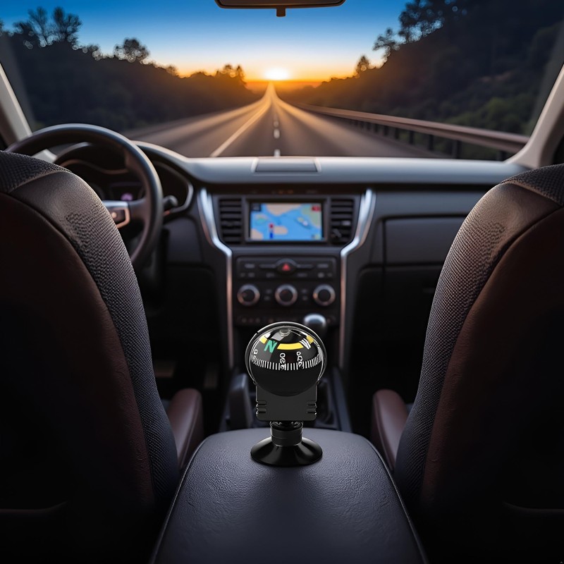 Black Dash Mount Compass Adjustable Dash Mount Compass Navigation Hiking