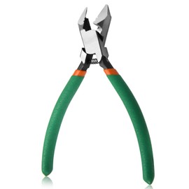 GOLD DEER 45 Angled Diagonal Pliers for Flush Cut Plastics Wire Cutters with Wire Stripping Holes Flush Cutter Wire Snips for Jewelry Making, Electronic, Model, Floral
