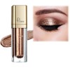 Metallic Liquid Glitter Eyeshadow - Long Lasting Waterproof Matte Shimmer - Highly Pigmented Sparkly Eye Shadow - Easy to Blend - with Eyeliner Pen - Mocha Gold Glow(10#)