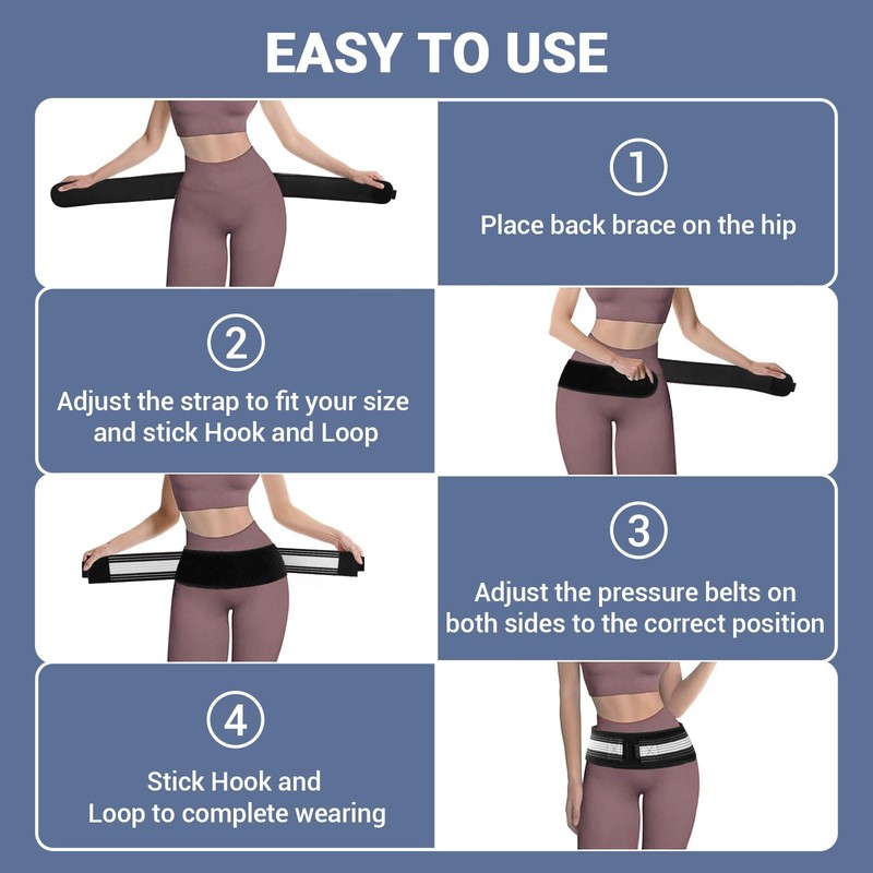 lefeke Sacroiliac SI Joint Hip Belt, Back Brace for Lower