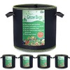 Growerz Round GrowPotz 20-Litre 5pcs High Strength Grow Bag…