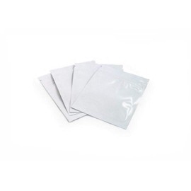 100Pcs 3.3"x5.1" Aluminum Foil Self Sealing Bags Resealable Mylar Zipper Food Sample Package Storage Bags Top Heat Sealed Pouch for Candy Nut Tea Spice (White)