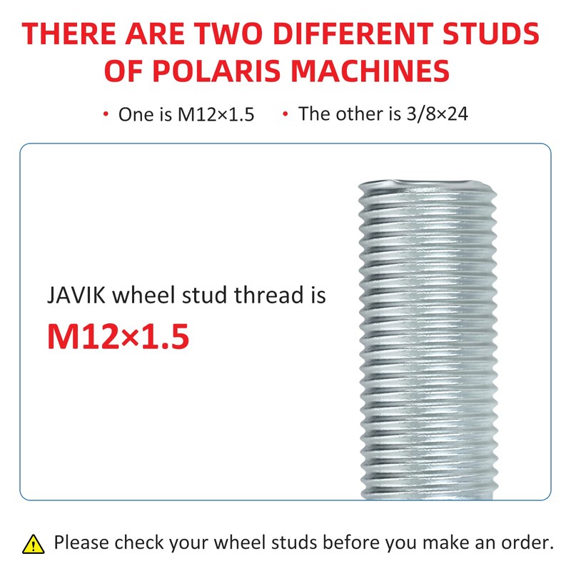 Wheel Studs 4 Pcs 7519753 7519128 for Polaris RZR Ranger