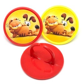Blue Fox Baking Garfield Movie Cupcake Toppers Birthday Party Supplies Decorations Rings- Package of 24