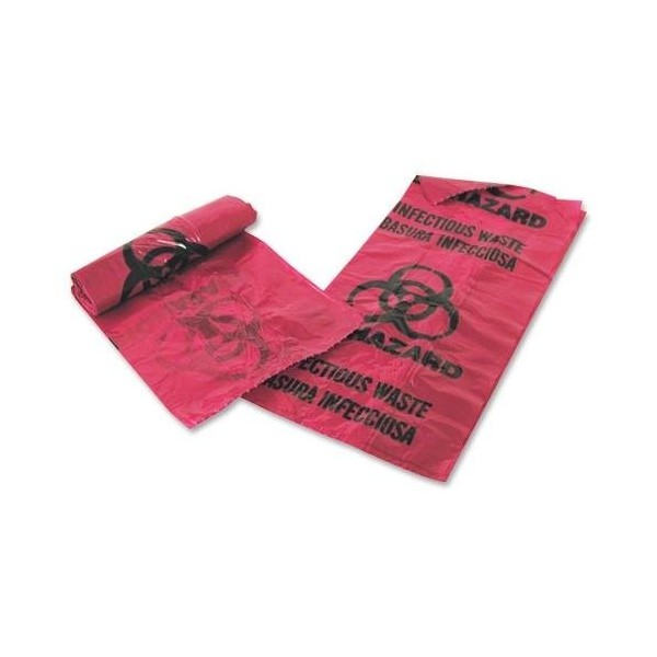 Medical Action Industries Inc. 01EB086000 Infectious Waste Bags,1 Gallon,11"x14",200 Bags/BX,Red