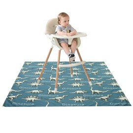 53'' Splash Mat Under Highchair Floor Mat Non-Slip Baby Placemats For Restaurants High Chair Food Catcher Splat Mat Waterproof Washable Large Waterproof Mat High Chair Mats For Dropping Food Floor Mat
