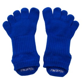 Knitido+ Yama Yoga and Pilates Toe Socks, Non-Slip, Size:UK 5.5-8 (EU 39-42), Colour:Royal Blue (77)