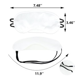 20 PCS White Eye Mask with 10 PCS Fabric Marker Pens Sleep Mask Slumber Party Favors for Party Games Sleep White Soft Shade Blindfold Eye Covering