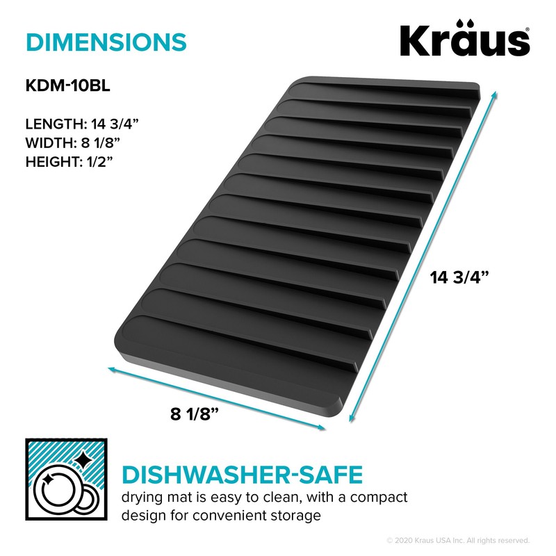Kraus Roll Up Dish Drying Rack with Self-Draining Silicone Dish