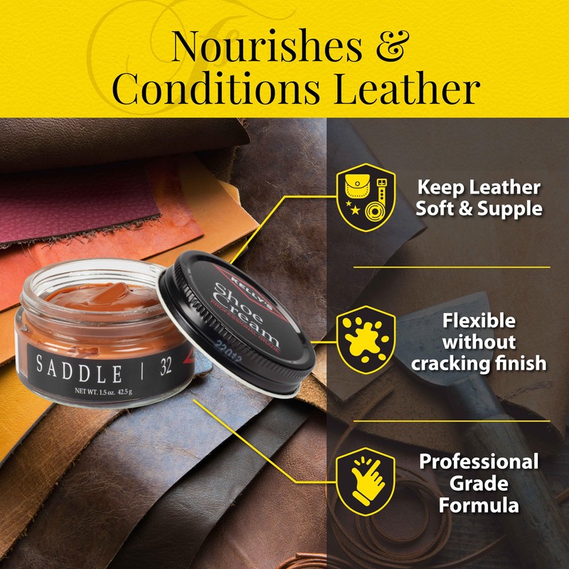 Kelly's Saddle Shoe Polish 1.5 oz - Professional Leather Shoe