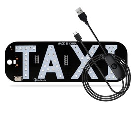 NSKANQI 1pcs Taxi Sign Light USB On/Off Button, Bright Taxi LED Sign, Suction Cup Window Placement for Taxi Car (Red)