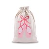 Ballet Dance Shoe Bag Drawstring Gift Bag Canvas Cinch Travel