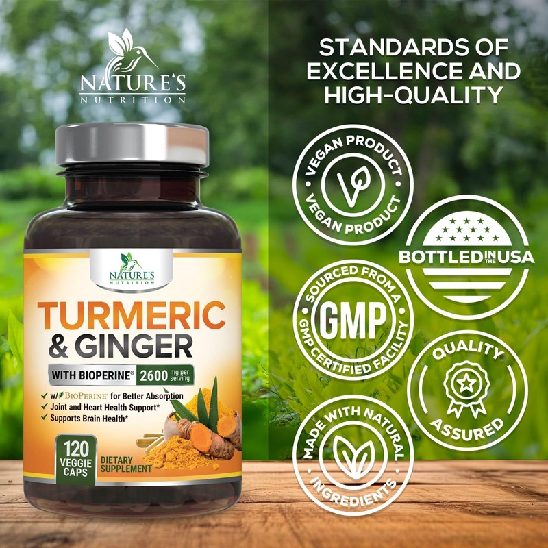 Turmeric Curcumin Supplement - 2000mg Organic Turmeric Per Serving -
