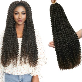 LOHXINHAIR 24 Inch 7 Packs Passion Twist Hair Water Wave Crochet Hair Pre Looped Bohemian Braids for Black Women
