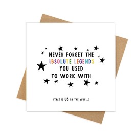 Manta Makes Leaving card goodbye good luck card, retirement new job card to go with sorry your leaving gifts for colleagues women or men (Navy card)