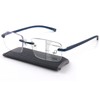 Missfive Premium Aluminum Progressive Multifocus Reading Glasses Men Blue Light