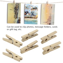 300 Pinzas de Madera para Ropa, Pinzas para Ropa, Clips de Fotos Decoración de Pared, Mini Pinzas de Madera para Papel de Fotos, Oficina, Hogar, Arte