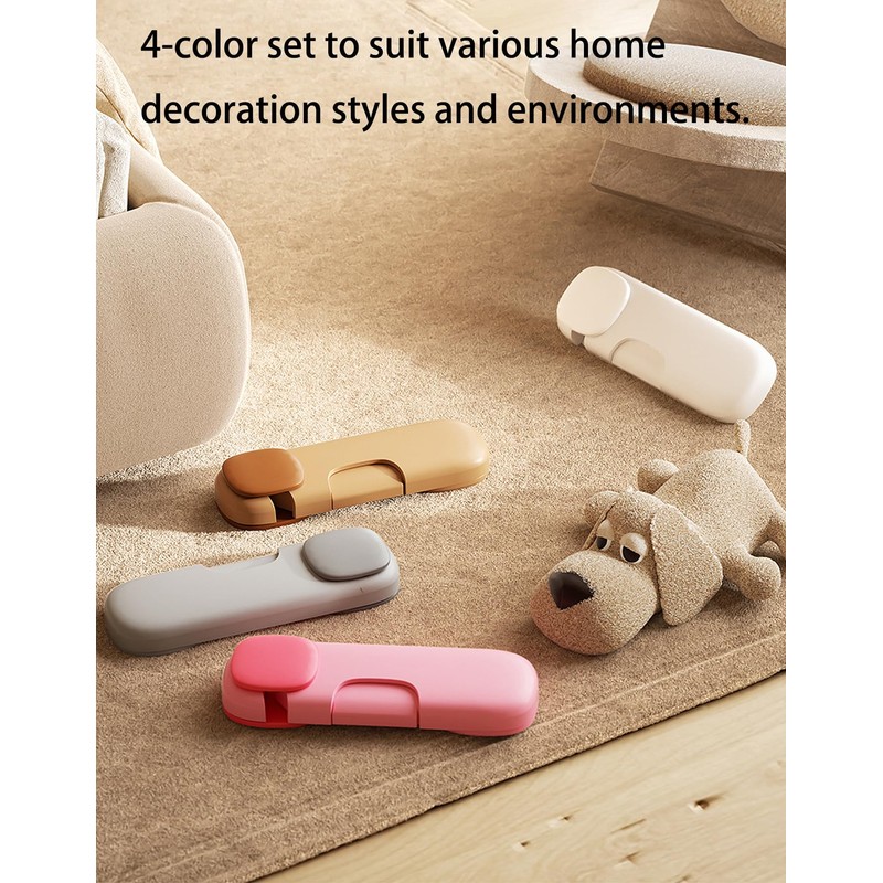Xylionme 4 Pack Baby Proofing Refrigerator Lock, Child Safety Locks,