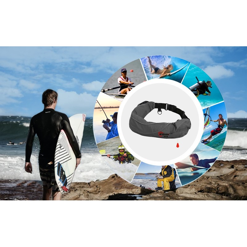 Eyson Inflatable Life Jacket Life Vest Life Ring Belt Pack