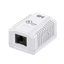 Cable Matters UL Listed Cat6 10-Pack RJ45 Surface Mount Box - 1 Port in White (Cat6 Ethernet Mount Box)