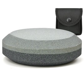 NedFoss Axe/Hatchet Sharpening Puck Whetstone Knife Sharpening Stone, Dual Grit Multi-Purpose Sharpener with Sheath
