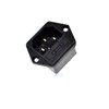 Adaptador de enchufe de alimentación de CA 2 en 1 CA AC-04, 15 A, 250 V, 2 en 1, conector macho de 3 pines con soporte para fusibles