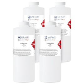 n-Propanol Alcohol, Lab Grade, Ideal for Personal Care and Cosmetics, Cleaning - Made in USA (4 Liters (Pack of 4 x 1 Liter Bottles))