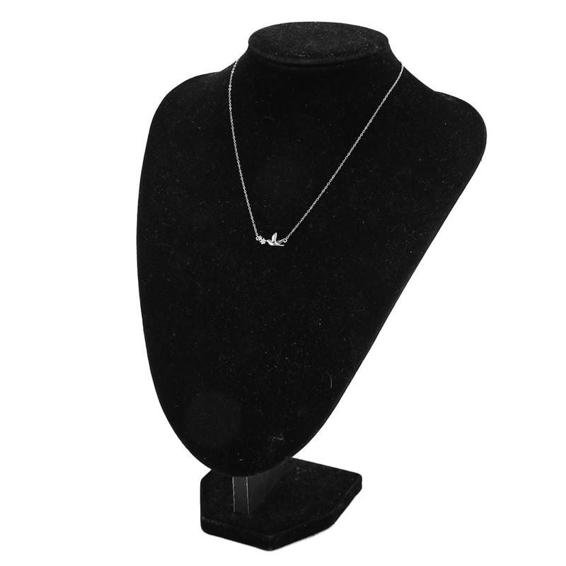 Silver Pendant Necklace Beautiful Elegant Adjustable Cute Dove Bird Pendant