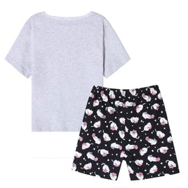Vopmocld Big Girls Summer Short Sleeve Pajama Sets Cute Cat Patterns Sleepwear Nighty 100% Cotton, Cat, 12 Years
