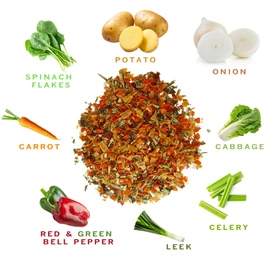 SPICES VILLAGE Dried Ramen Toppings, Dehydrated Vegetables Mixed Vegetables Flakes, 16 oz, Mix of Carrot, Onion, Red & Green Bell Pepper, Celery, Cabbage & Spinach Flakes - Kosher, Gluten Free, Non GMO, Resealable Bulk Bag