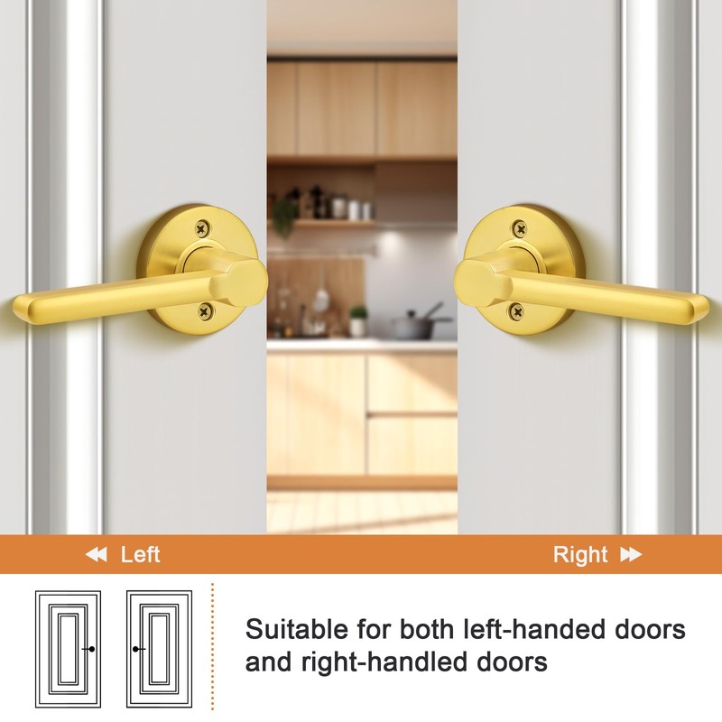 Probrico Gold Dummy Door Handles Interior French Door Handle Lever