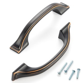 ASKANO 3 Inch Hole Centers, Oil Rubbed Bronze Arch Kitchen Cabinet Pull Handle ZP2409 | Pack of 10, Solid Hardware for Drawer, Dresser, Bathroom, Vanity, Furniture Door, Cupboard, Bedroom, 3"