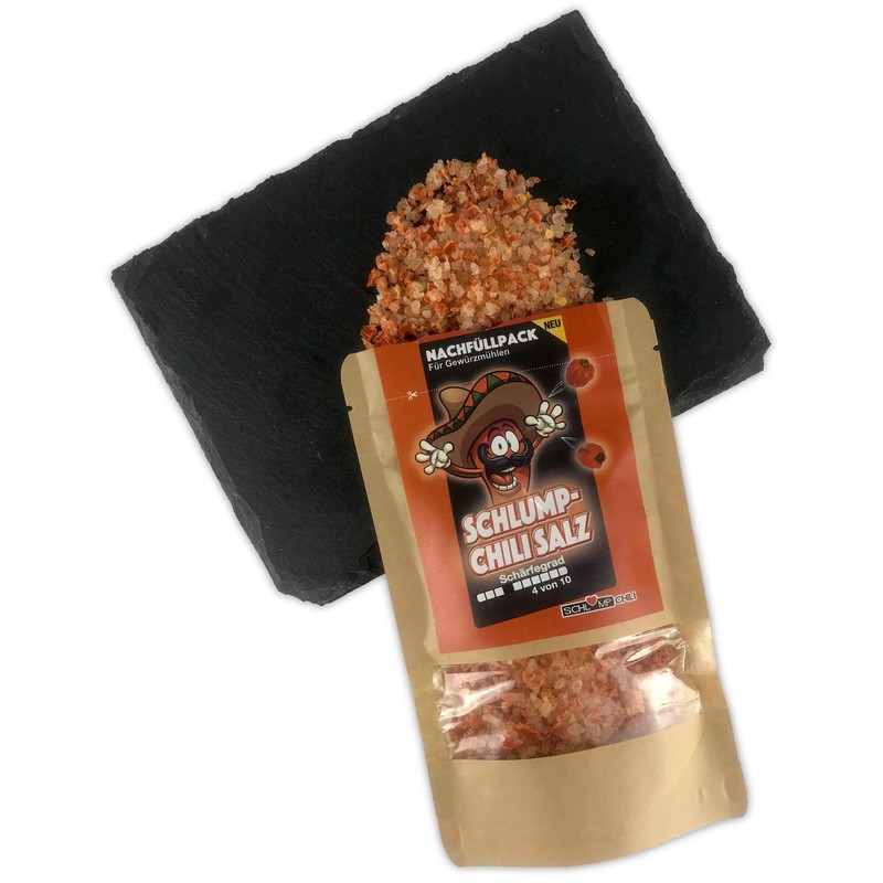 Schlump-Chili CHISAHabanero Chili Salt Medium Sharp Refill Set for Spice