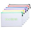 12Pcs Plastic Wallets B4 Zip Lock Folders, Waterproof Document Wallet