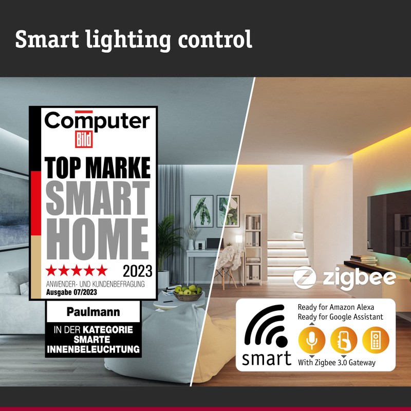 Paulmann 50135 Smart Home Zigbee Gateway Bridge Smik White/Anthracite Plastic