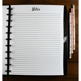 Notes Refill Pages for Discbound Planners, Fits with Circa Letter, Arc by Staples, TUL, Letter Size (8.5'' x 11''), (Planner sold separately)