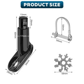 Pack of 2 Bicycle Trailer Coupling with Locking Pin Towing Hitch Bicycle Trailer Adapter Dog Trailer Load Trailer Children's Trailer Coupling Universal for Children's Bicycle Pushchair Dog Pram