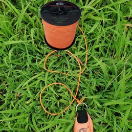 Blaze Line 100% Polyester Climbing Throw Line Rope 3 mm (1/8 in) 150 ft Stool Cord 350 lbs Tensile Strength (Bright Orange)